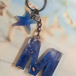🌊 Blue “M” Keychain — Xuxus Collection